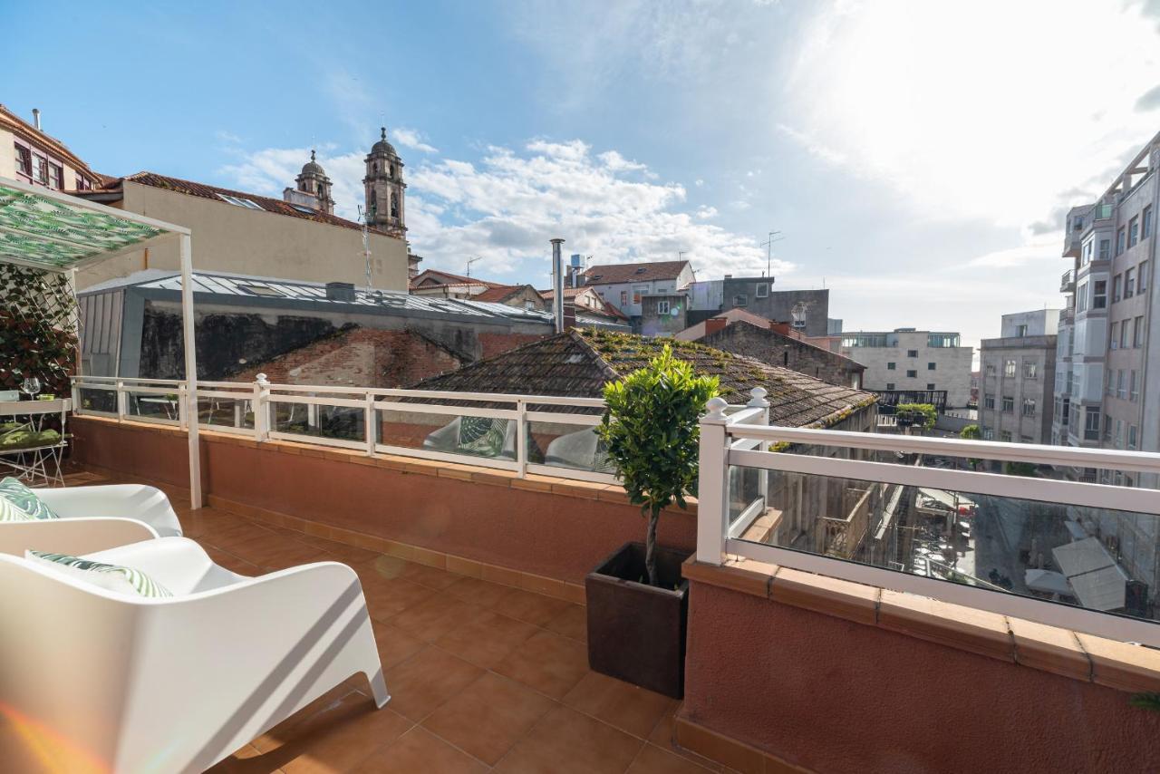 Atico En El Corazon De Vigo Apartment Bagian luar foto